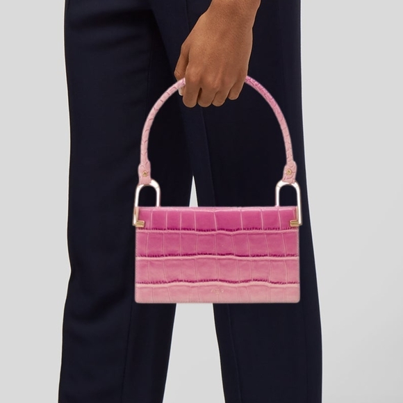 Apede Mod Croc Embossed Leather Bag - Picture 5 of 7